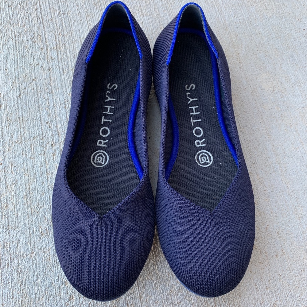 Navy Rothy Flats